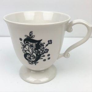 Anthropologie Monogram J tea cup